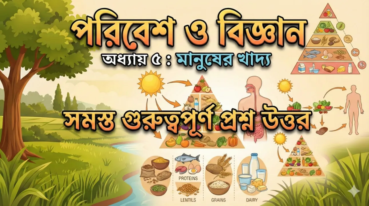 পরিবেশ ও বিজ্ঞান | সপ্তম শ্রেণী | অধ্যায় ৫ : মানুষের খাদ্য - Vision Institute