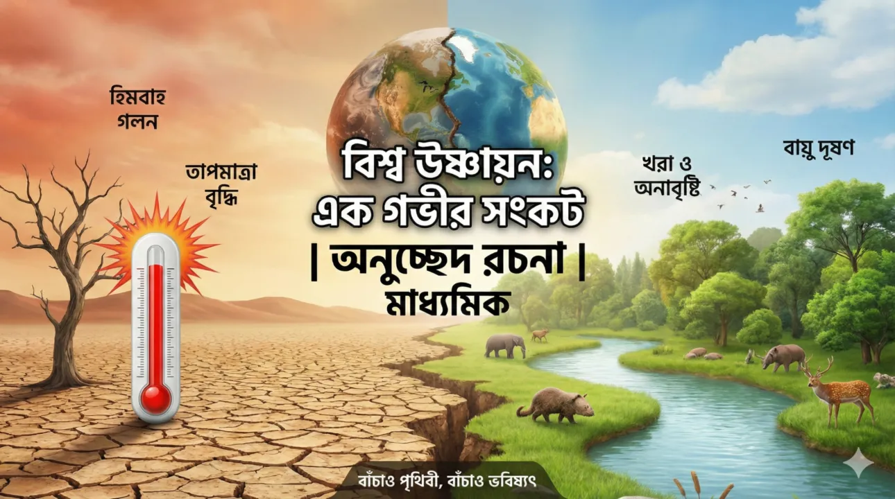 বিশ্ব উষ্ণায়ন: এক গভীর সংকট | অনুচ্ছেদ রচনা | মাধ্যমিক - Vision Institute