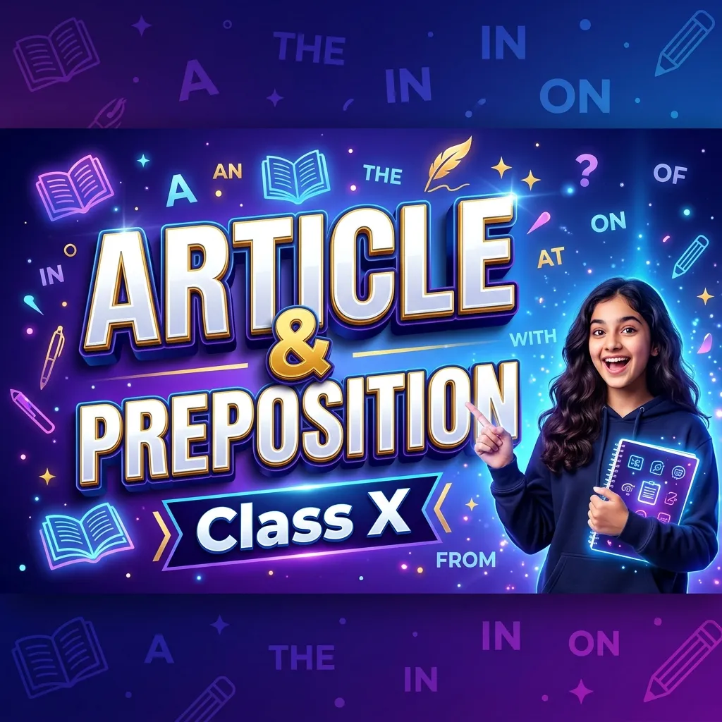 WBBSE Class 10 English Grammar: Articles & Prepositions - Vision Institute