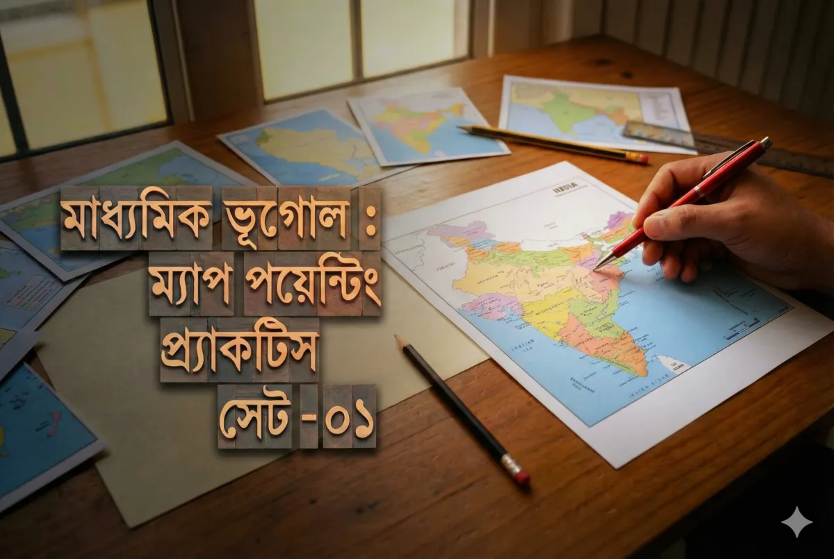 মাধ্যমিক ভূগোল : ম্যাপ পয়েন্টিং প্র্যাকটিস সেট – ০১ - Vision Institute