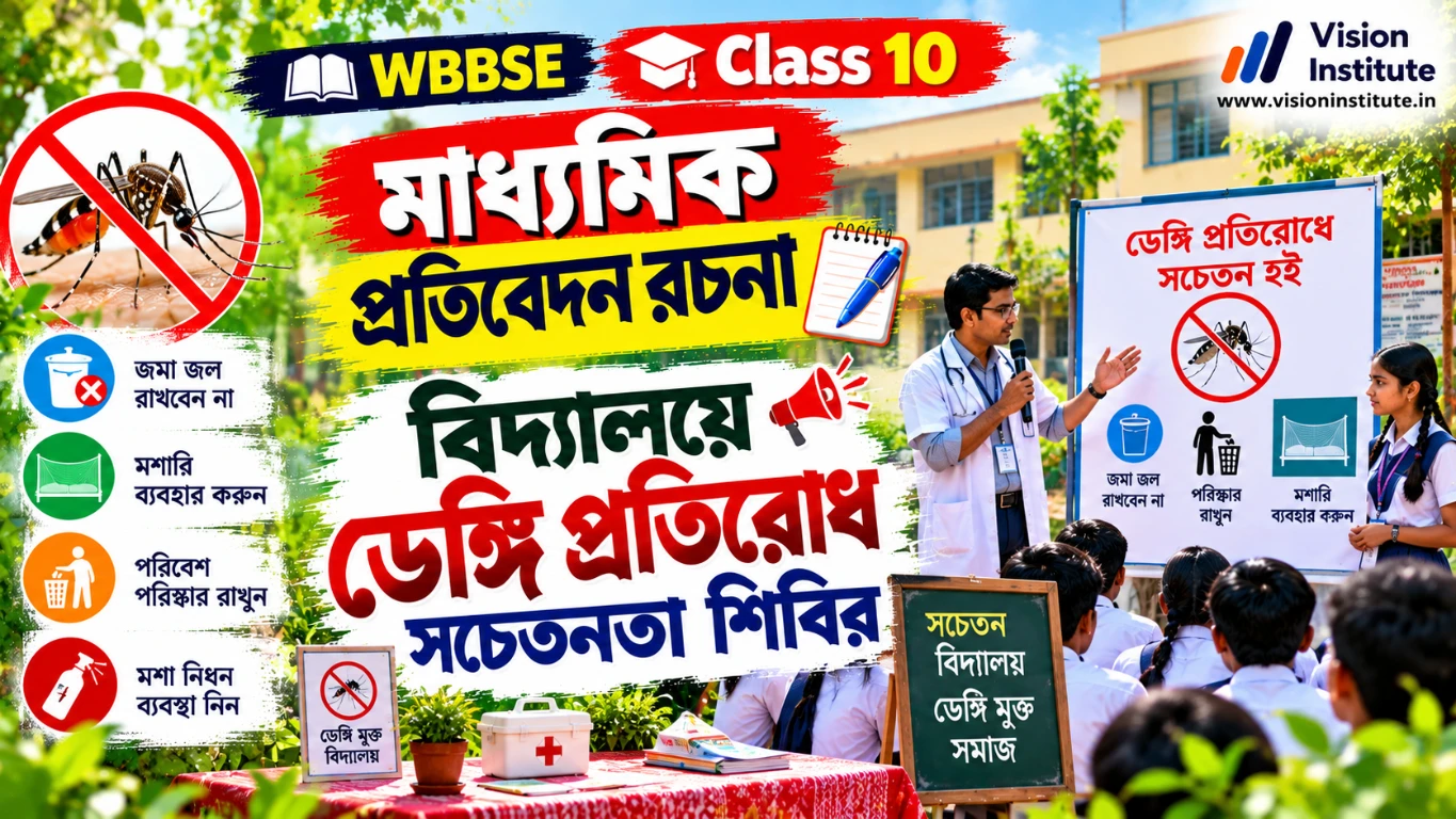 বিদ্যালয়ে ডেঙ্গি প্রতিরোধ সচেতনতা শিবির - প্রতিবেদন রচনা