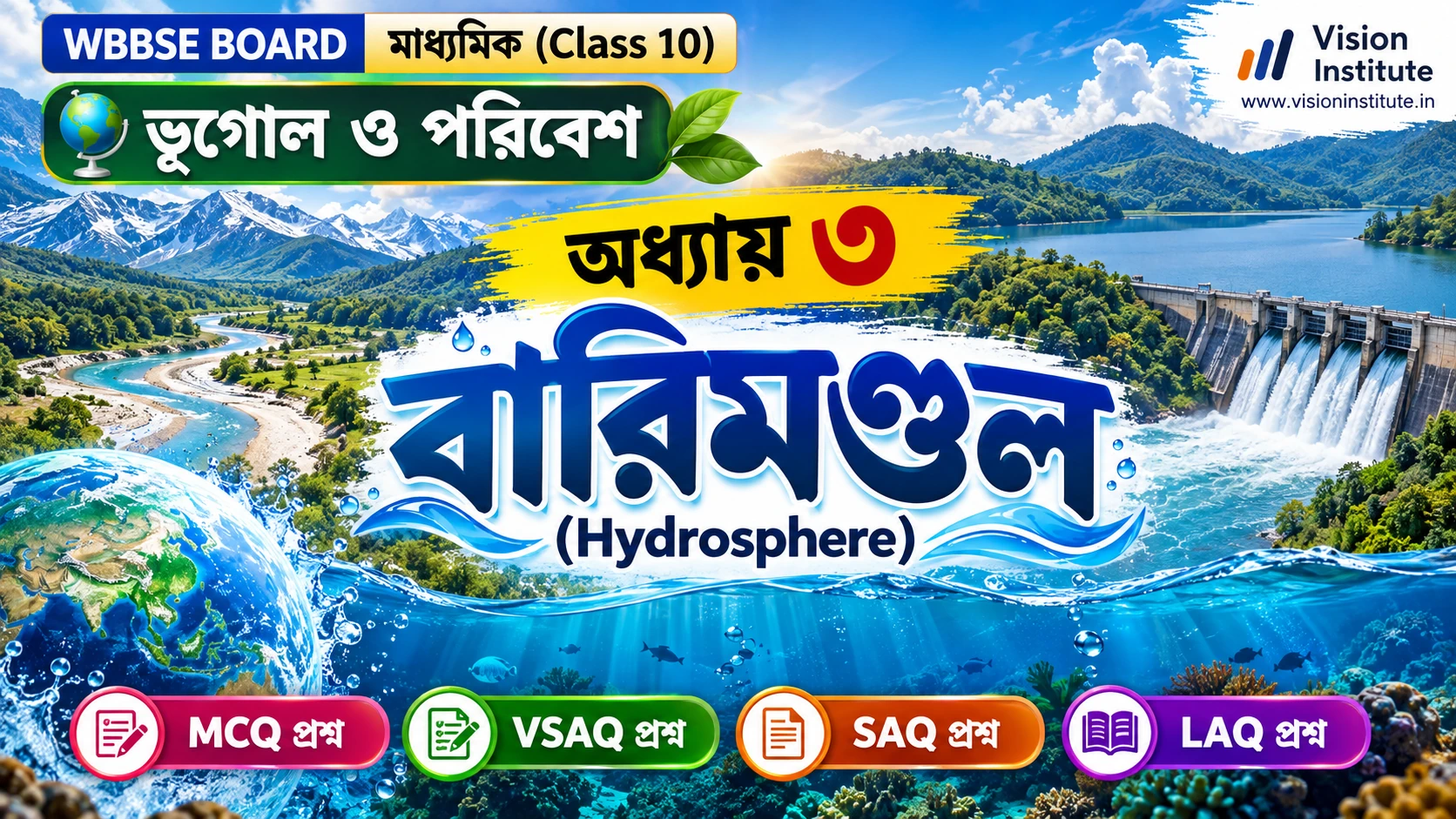 WBBSE Class 10 Geography Chapter 3 বারিমণ্ডল Cover Feature Image