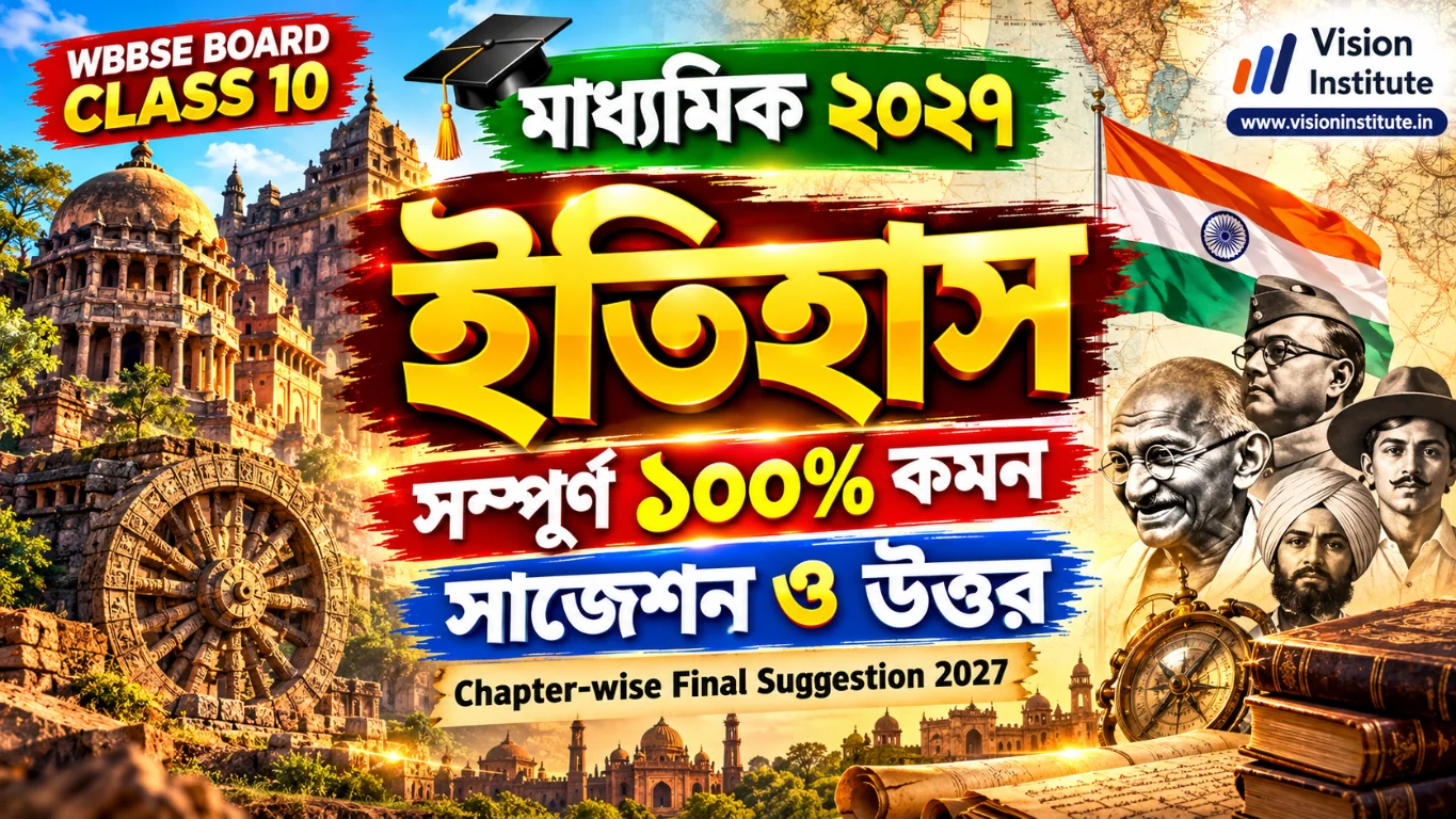 মাধ্যমিক ২০২৭ ইতিহাস সম্পূর্ণ ১০০% কমন সাজেশন ও উত্তর | Madhyamik History Suggestion 2027