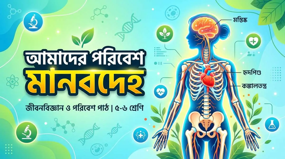 পঞ্চম শ্রেণি আমাদের পরিবেশ: মানবদেহ (১-১৮ পৃষ্ঠা) প্রশ্ন ও উত্তর