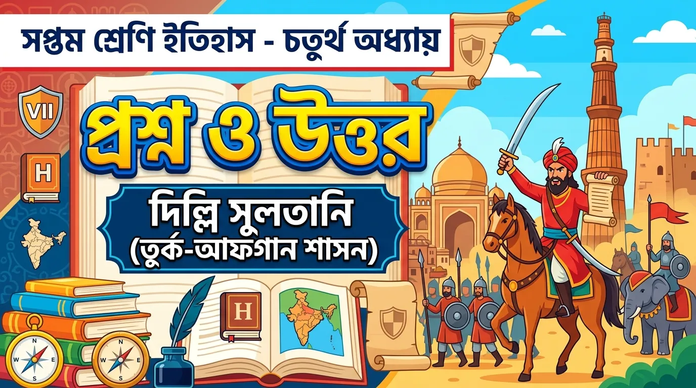 WBBSE Class 7 History Chapter 4 Question Answer | সপ্তম শ্রেণির ইতিহাস চতুর্থ অধ্যায় দিল্লি সুলতানি