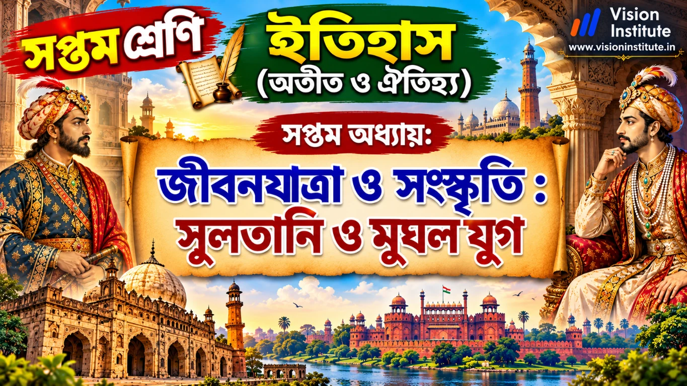 WBBSE Class 7 History Chapter 7 Question Answer জীবনযাত্রা ও সংস্কৃতি : সুলতানি ও মুঘল যুগ