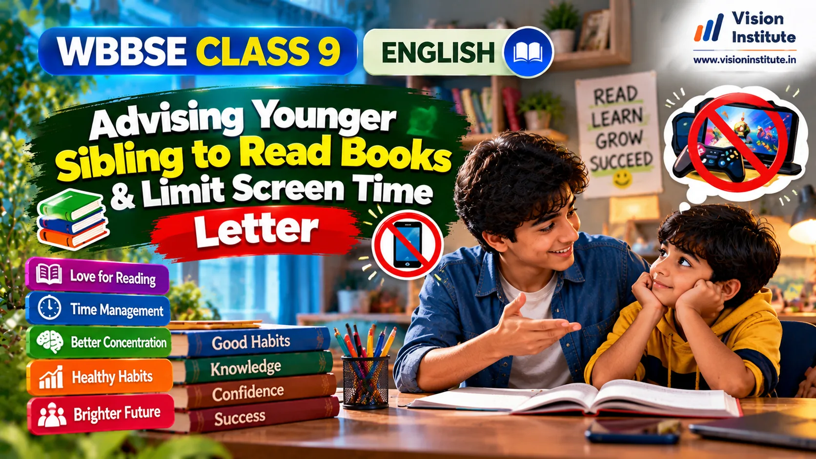 Advising Younger Sibling to Read Books Letter