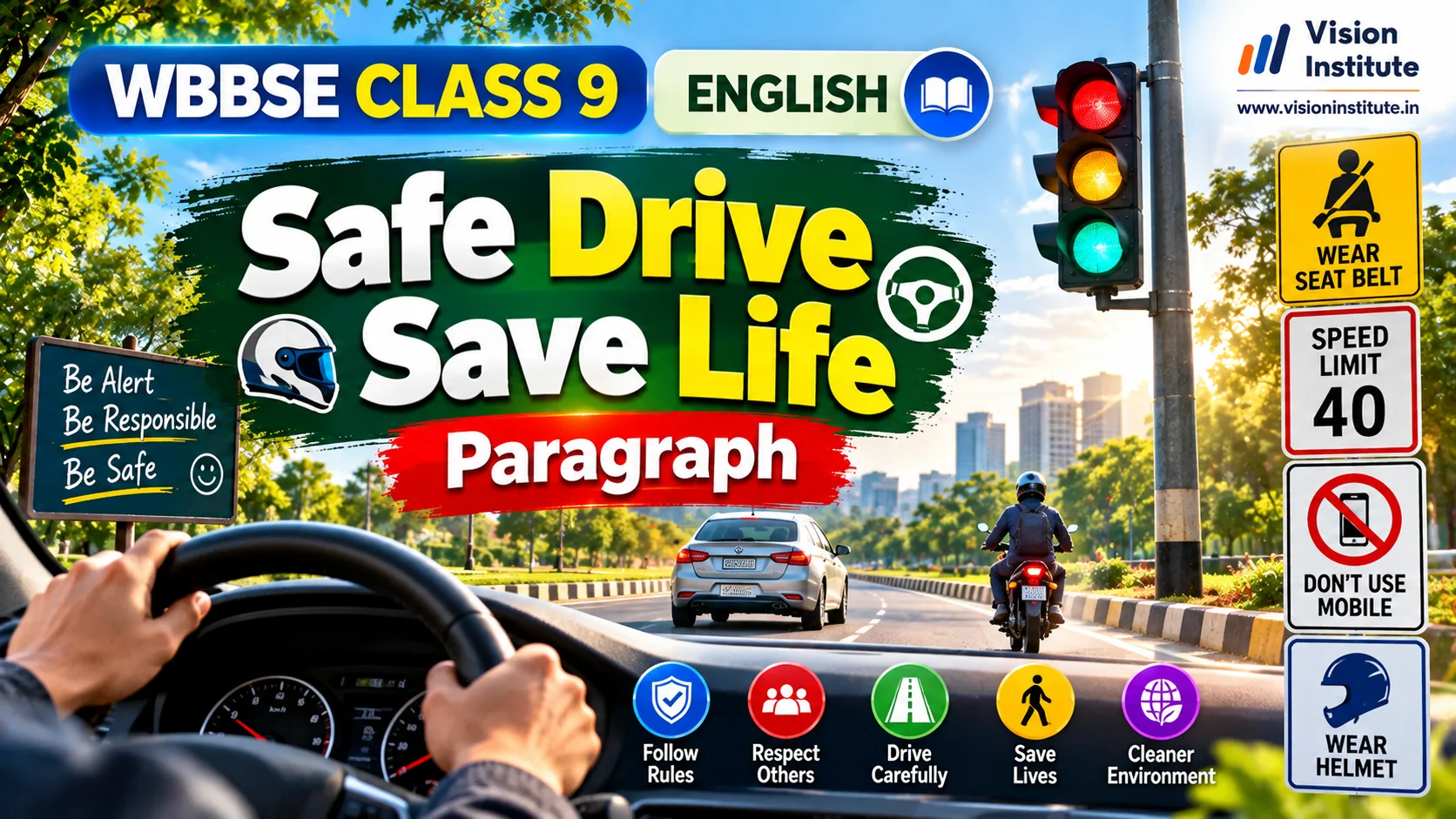 Safe Drive Save Life Paragraph