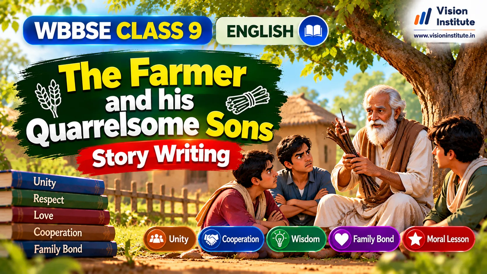 The Farmer and his Quarrelsome Sons Story Writing