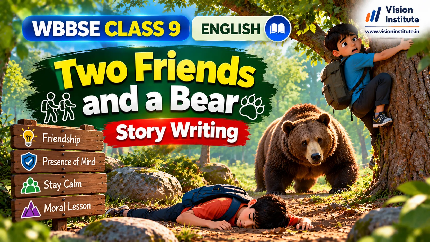 Two Friends and a Bear Story Writing