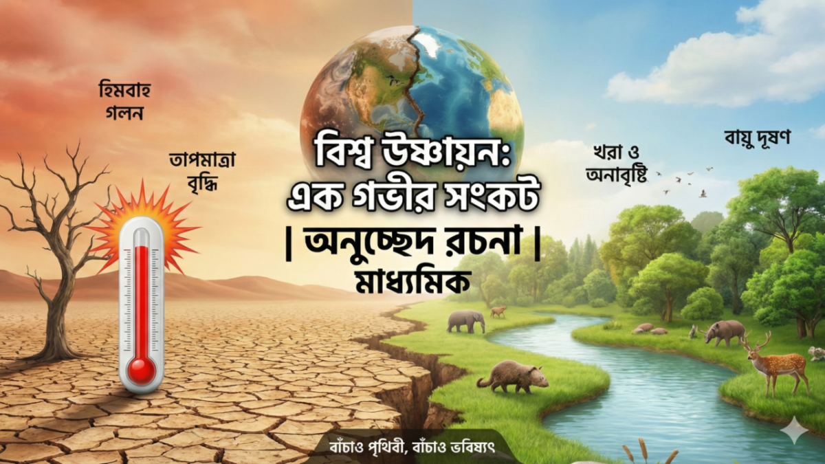 বিশ্ব উষ্ণায়ন: এক গভীর সংকট | অনুচ্ছেদ রচনা | মাধ্যমিক