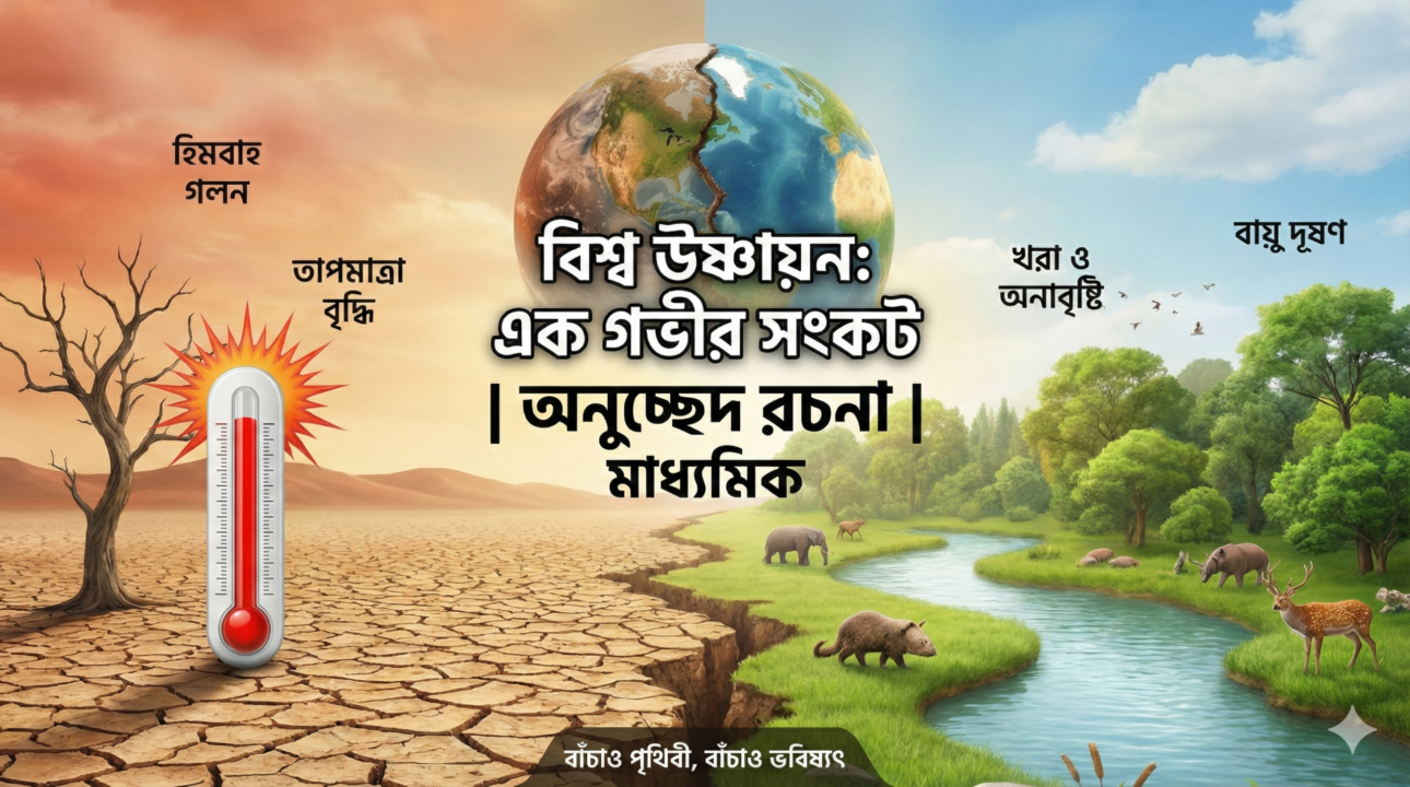বিশ্ব উষ্ণায়ন: এক গভীর সংকট | অনুচ্ছেদ রচনা | মাধ্যমিক
