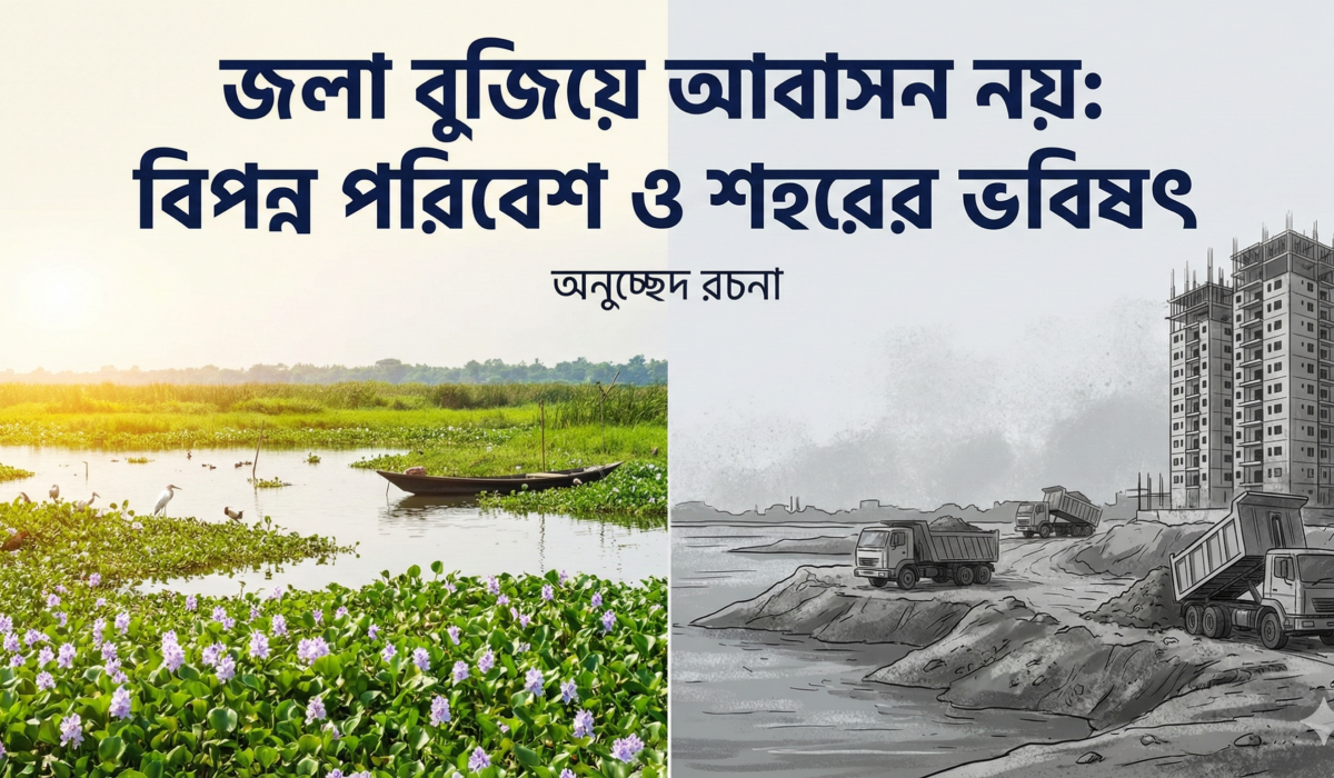 জলা বুজিয়ে আবাসন নয়: বিপন্ন পরিবেশ ও শহরের ভবিষ্যৎ